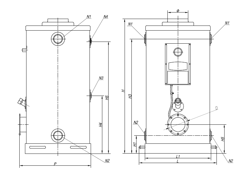 Vertical Heating Boiler Sizes made by Buran Boiler LLP